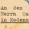 Traduzione di lettera del Comando della polizia di sicurezza tedesca di stanza a Bologna al questore di Modena, 20 dicembre 1943