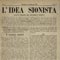 I nostri ideali, &quot;L'Idea sionista&quot;, 1901, n.1. Una delle testate pi&ugrave; importanti del movimento sionista italiano